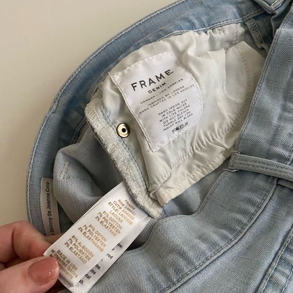 Frame Lennox Le Skinny de Jeanne Crop Denim Jeans Size 27 - Picture 5 of 7